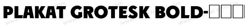 Plakat Grotesk Bold字体转换
